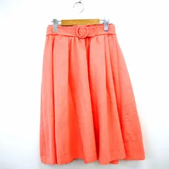 トッコ TOCCO フレアスカート 無地 ロング ベルト シンプル M ピンク /MT2のサムネイル
