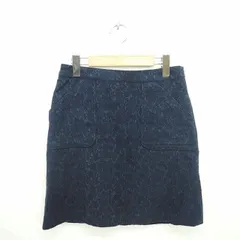 ビーミングバイビームス B:MING LIFE STORE by BEAMS スカート 台形 ミニ 総柄 サイドジップ 綿 コットン M ネイビー 紺 /TT7のサムネイル