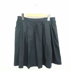 アダムエロペ Adam et Rope' スカート フレア ミニ 薄手 バックジップ 無地 シンプル 綿 コットン 36 ネイビー 紺 /TT22のサムネイル
