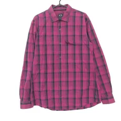 ARMANI EXCHANGE アルマーニエクスチェンジ SLIM SJUSTEE 長袖シャツ チェック柄 トップス コットン パープル L【L】 メンズ 【中古】のサムネイル