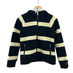 HELLY HANSEN(ヘリーハンセン) コート サイズWL レディース - ネイビー×アイボリー 長袖/ボーダー/ジップアップ/秋/冬のサムネイル