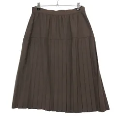 Chloe クロエ ロングスカート ウール プリーツ ひざ下 ボトムス グレージュ 42【L】 レディース 【中古】のサムネイル