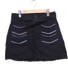 マークジェイコブス MARC JACOBS 国内正規品 台形スカート ミニ 切りっぱなし コットン 綿 4 ブラック 黒 /FT12のサムネイル