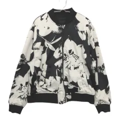 H&M エイチアンドエム ブルゾン MA-1 リバーシブルボンバージャケット ジップアップ 総柄 ブラック×ホワイト L メンズ 【中古】のサムネイル