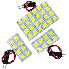 [ホワイト発光] シルビア LED ルームランプ S15 [H10.12～H14.8] ニッサン 3点セット 室内灯 カスタム パーツ 車内灯 ホワイト 車検対応 AmeCanJapanのサムネイル