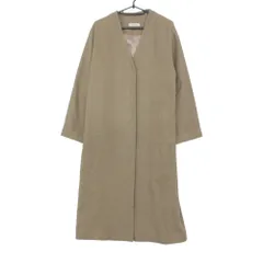 JOURNAL STANDARD relume ジャーナルスタンダード　レリューム コート SUPER100 ノーカラー アウター ロング グレージュ 38【M】 レディース 【中古】のサムネイル