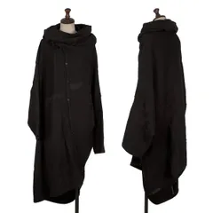 ヨウジヤマモト ファムYohji Yamamoto FEMME 混紡グラフィックジャガード変形ロングカーディガン 黒2のサムネイル