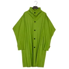 オムプリッセ イッセイ ミヤケHOMME PLISSE ISSEY MIYAKE EDGE COATプリーツコート 黄緑Fのサムネイル
