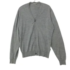 JOHN SMEDLEY ジョンスメドレー カーディガン トップス 長袖 ウール Vネック グレー M【M】 メンズ 【中古】のサムネイル