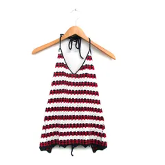トミーガール tommy girl タグ付き 国内正規品 ホルターネック ニット 背開き コットン 1 ホワイト 白 /KT8のサムネイル