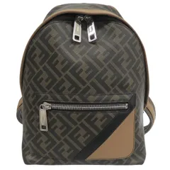 フェンディ FENDI ダイアゴナル キオード バッグパック リュック PVCキャンバス×レザー ブラウン系 シルバー金具 レディースのサムネイル