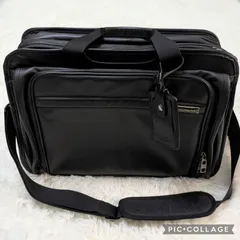 〈122〉【美品/大容量2WAY】BERMAS バーマス ビジネスバッグ ブリーフケース 2層式 黒 マチ拡張 キャリーオン対応のサムネイル