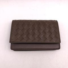 【中古】BOTTEGAVENETA イントレチャート カードケース ブラウン 174646[17]