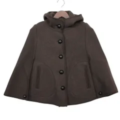 Mackintosh マッキントッシュ ポンチョ ウール ケープ フード付き ジャケット ブルゾン アウター 上着 英国製 ブラウン 34【S】 レディース 【中古】のサムネイル