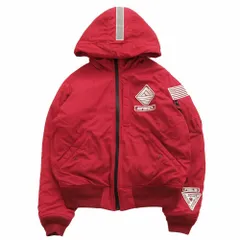 AVIREX アヴィレックス ブルゾン 中綿 MA-1 WARM LINED HOODIE ウォーム ラインド フーディー レッド L メンズ 【中古】のサムネイル