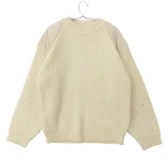 THE NORTH FACE ザ・ノースフェイス セーター ウール100％ ヴィンテージ 茶タグ ショルダーパッチ ニット モックネック プルオーバートップス 長袖 リブ編み 切替 ライトベージュ M【L】 メンズ 【中古】のサムネイル