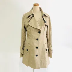 NC4356 BURBERRY BLUE LABEL バーバリーブルーレーベル ベージュ サイズ40 ライナー付き ミドル丈 トレンチコート コットン100% 検Ｍのサムネイル