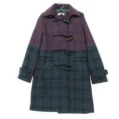 Paul Smith ポール・スミス コート バイカラー ダッフルコート フーデッド ウールコットン アウター パープル 38【M】 レディース 【中古】のサムネイル
