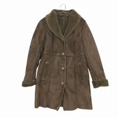 Laura Ashley ローラアシュレイ コート フェイクムートン ボア ショールカラー ジャケット アウター グレージュ系 11【L】 レディース 【中古】のサムネイル