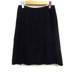 ミス アシダ miss ashida バルーンスカート 膝丈 シンプル シワ加工 切替テープ ウール混 9 ブラック 黒 /HT28のサムネイル
