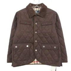 美品 BURBERRY バーバリー ブルゾン キルティング アウター コーデュロイ衿 ノバチェック柄裏地 ブラウン 130A 【中古】のサムネイル
