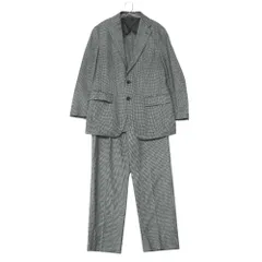 ESTNATION エストネーション スーツ ストレッチ サキソニー ハウンドトゥース セットアップ グレー L メンズ 【中古】のサムネイル