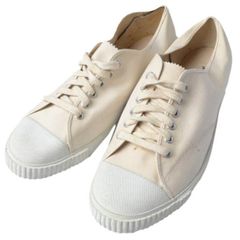 ドイツ軍 GERMAN ARMY TRETORN SNEAKER トレトン社製 キャンバスミリタリースニーカー 45(29cm) ECRU 軍物 ヴィンテージ TOURNAMENT スニーカー シューズ g10062