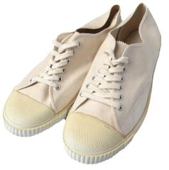ドイツ軍 GERMAN ARMY TRETORN SNEAKER トレトン社製 キャンバスミリタリースニーカー 44(28.5cm) ECRU 軍物 ヴィンテージ TOURNAMENT スニーカー シューズ g10064