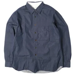 The crooked Tailor ザクルーキットテーラー 日本製 REGULAR COLLAR CLASSIC OVER SHIRT デニム レギュラーカラークラシックオーバーシャツ 48 Indigo 長袖 トップス g27626のサムネイル