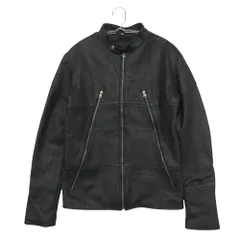 ライダースジャケット 八の字 本革 レザー シングルライダース ブルゾン ブラック メンズ 【中古】のサムネイル