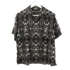 ペンドルトン PENDLETON オープンカラーシャツ ネイティブ柄 半袖 レーヨン ブラック 黒 Sのサムネイル