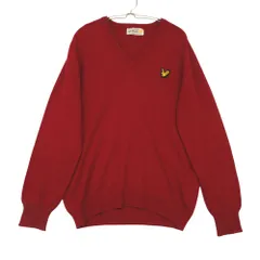 LYLE&SCOTT ライルアンドスコット ニット スコットランド製 カシミヤ100％ セーター Vネック 長袖 レッド 42【XL】 メンズ 【中古】のサムネイル
