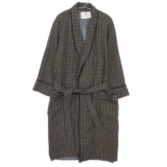 Aquascutum アクアスキュータム コート ウール カシミヤ クラブチェック柄 ガウン アウター グレー M メンズ 【中古】のサムネイル