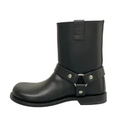 LOEWE(ロエベ) ショートブーツ 37 レディース美品  - 962401 黒 エンジニアブーツ/アウトソール一部張替済 レザーのサムネイル