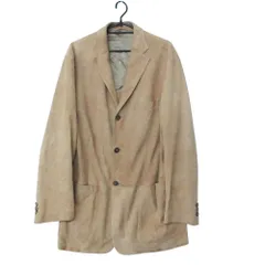 Salvatore Ferragamo サルヴァトーレフェラガモ テーラードジャケット スエード レザー 3B ロゴ総柄裏地 ベージュ 52【XL】 メンズ 【中古】のサムネイル