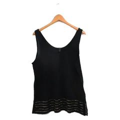 ジェイクルー J.CREW タンクトップ ビジュー コットン XL ブラック 黒 /KT15のサムネイル