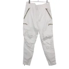 美品 BALMAIN バルマン カーゴパンツ バイカー ジップ テーパード コットン イタリア製 ボトムス ホワイト S メンズ 【中古】のサムネイル