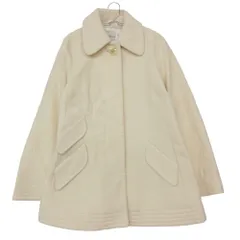 Emporio Armani エンポリオ・アルマーニ ステンカラーコート カシミヤ混 Aライン 比翼ボタン アイボリー 40【M】 レディース 【中古】のサムネイル
