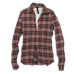 wjk ダブルジェイケイ 長袖シャツ チェック フック ネルシャツ シワ加工 カットソー トップス レッド S メンズ 【中古】のサムネイル