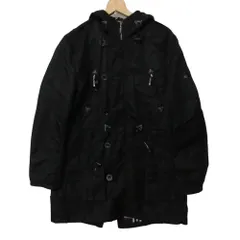 BURBERRY BLACK LABEL バーバリーブラックレーベル モッズコート フーデット ナイロン ジャケット ブルゾン ノバチェック柄 ホース刺繍 アウター ブラック M メンズ 【中古】のサムネイル