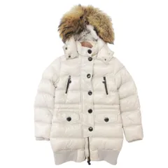 MONCLER モンクレール コート タヌキファー フード ダウン アウター オフホワイト 140ｃｍ レディース 【中古】のサムネイル