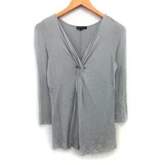 ボナジョルナータ BUONA GIORNATA カットソー Tシャツ 無地 シンプル ツイスト 切りっぱなし 長袖 Vネック F グレー 灰 /HT17のサムネイル