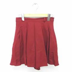 ミッシュマッシュ MISCH MASCH パンツ キュロット ショート フレア サイドジップ 無地 シンプル M 赤紫 ワインレッド /TT36のサムネイル