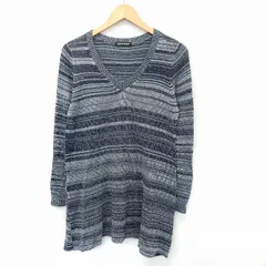 アナザーエディション ANOTHER EDITION アローズ チュニック ニット 長袖 Vネック 長袖 ボーダー ネイビー 紺 /ST45のサムネイル