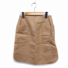スピック＆スパン ノーブル Spick&Span Noble スカート フレア ミニ ウール混 バックジップ 無地 36 キャメル /NT33のサムネイル
