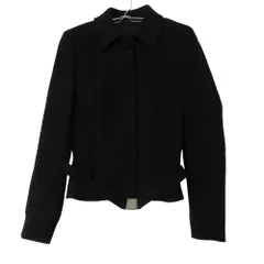 PRADA プラダ ステンカラーコート タック ジャケット アウター ベルト付き ブラック 38【M】 レディース 【中古】のサムネイル