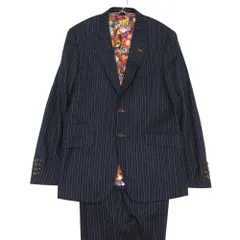PAUL SMITH COLLECTION ポールスミスコレクション スーツ individual order ストライプ フラワー 総裏地 セットアップ ノッチドラペル ネイビー 表記なし メンズ 【中古】のサムネイル