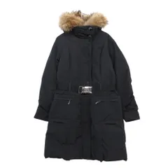 MONCLER モンクレール コート ラクーンファー ROMNEY ダウン アウター キルティングレイヤード アウター ブラック 2【M】 レディース 【中古】のサムネイル
