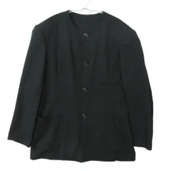 美品 Y's ワイズ ヨウジヤマモト ブルゾン 80s～90s初期 オールドワイズ スタンドカラー マオカラージャケット 変形パッチポケット 肩パッド入り ブラック K【M】 メンズ 【中古】のサムネイル