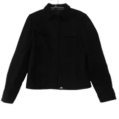 PRADA プラダ コート メルトンウール ジップアップ ジャケット アウター ブラック 38【M】 レディース 【中古】のサムネイル